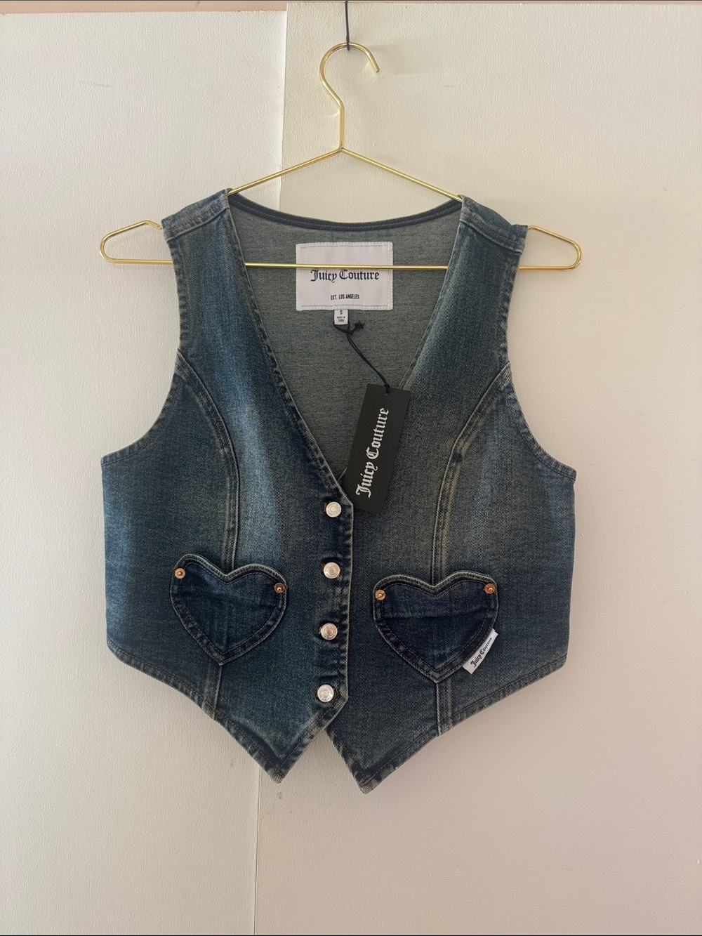 Rare! Juicy Couture Denim Vest - One of a Kind Sample